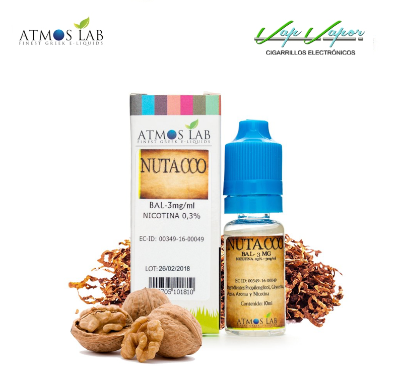 Atmos Lab Nutacco 10ml (0mg/ 3mg/ 6mg/ 12mg/ 18mg) (Tobacco and roasted nuts)
