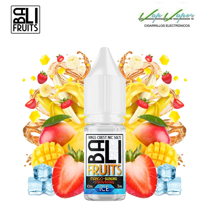 SALES Mango, Banana, Strawberry ICE (Mango, Banana, Fresa Con Frescor) 10ml - Bali Fruits by Kings Crest 10ml (10mg/20mg)