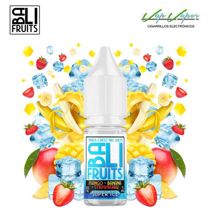 SALES Mango, Banana, Strawberry SUPER ICE (SUPER Frescor) 10ml - Bali Fruits by Kings Crest 10ml (10mg/20mg)