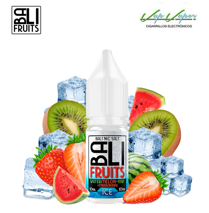 SALES Watermelon, Kiwi, Strawberry ICE (Sandia, Kiwi, Fresa con FRESCOR) 10ml - Bali Fruits by Kings Crest 10ml (10mg/20mg)