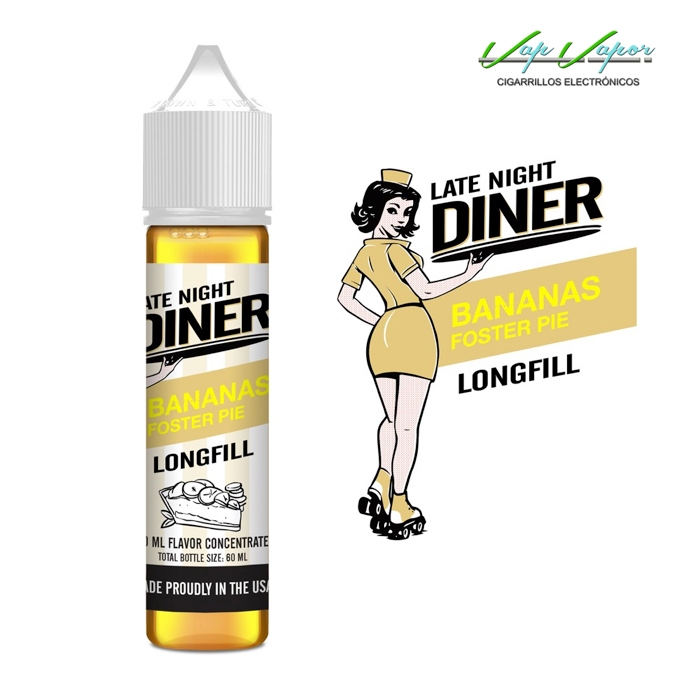 PROMOTION!!! FLAVOUR Bananas Foster Pie- Late Night Diner 20ml (0mg) longfill (expire date: 21.junio.2023) - Item1