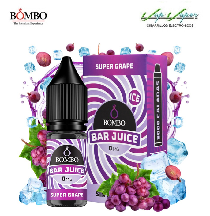 SALES Super Grape ICE Bar Juice by Bombo 10ml (0mg/5mg/10mg/20mg) 