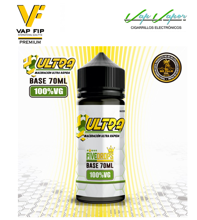 Base Maceración ULTRA Rápida 100%VG Vap Fip 70ml (Botella 120ml) by Five Drops