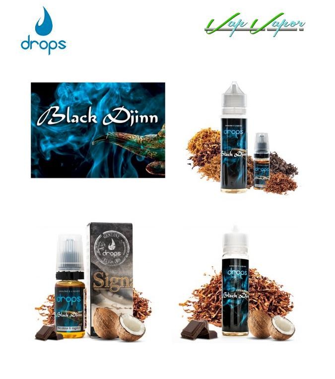 DROPS Black Djinn 10ml / 30ml / 50ml (0mg) / 60ml(3mg) Tabaco Aromático (70%PG/30%VG) - Ítem2
