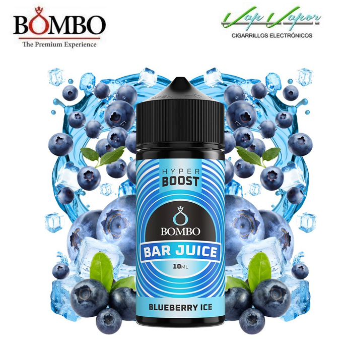 AROMA HYPER BOOST Blueberry ICE 10ml (en botella de 120ml) Longfill Bar Juice by Bombo