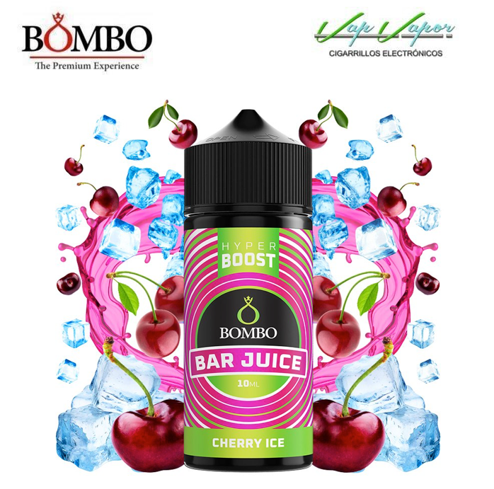 AROMA HYPER BOOST Cherry ICE 10ml (en botella de 120ml) Longfill Bar Juice by Bombo