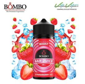 FLAVOUR HYPER BOOST Strawberry ICE 10ml (inside 120ml bottle) Longfill Bar Juice by Bombo