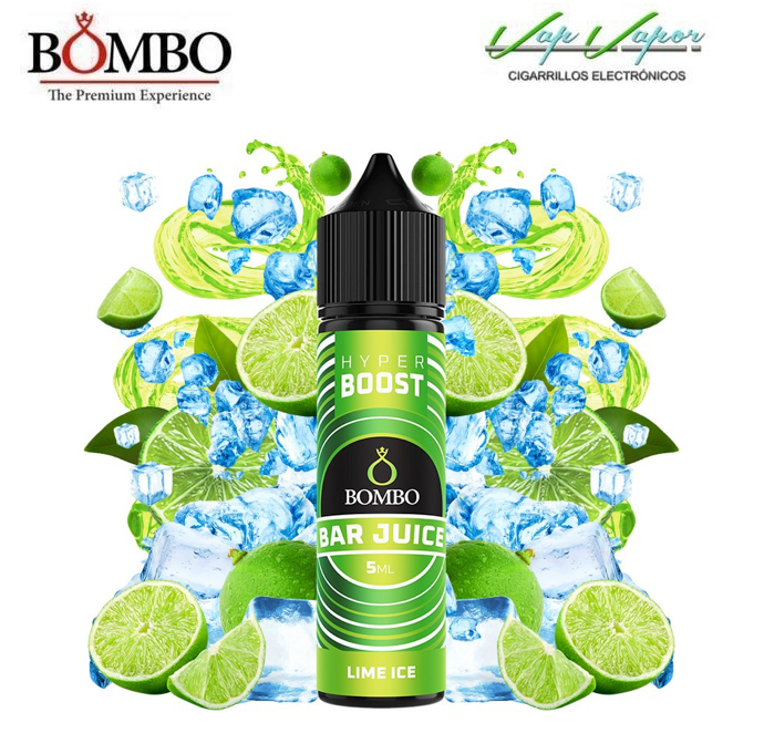 AROMA HYPER BOOST Lime ICE 5ml (en botella de 60ml) Longfill Bar Juice by Bombo 