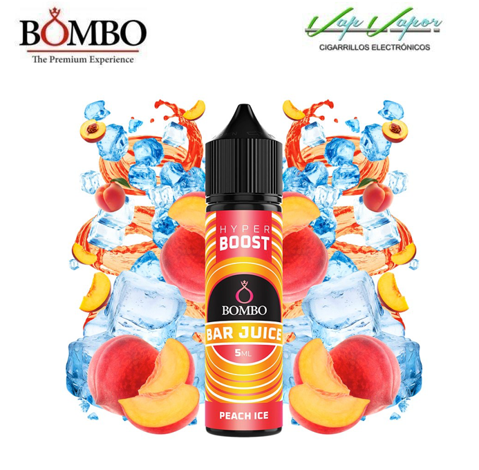 AROMA HYPER BOOST Peach ICE 5ml (en botella de 60ml) Longfill Bar Juice by Bombo 