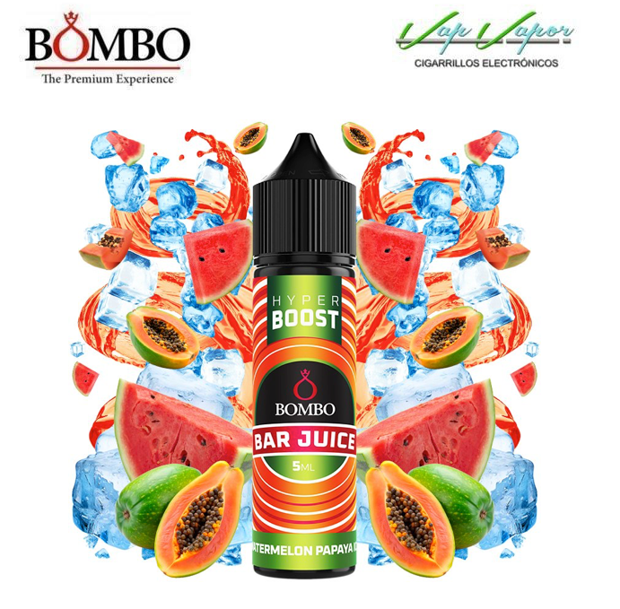 AROMA HYPER BOOST Watermelon Papaya ICE 5ml (en botella de 60ml) Longfill Bar Juice by Bombo 