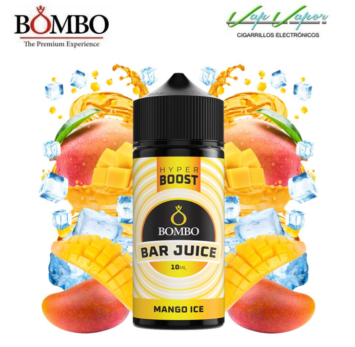 AROMA HYPER BOOST Mango ICE 10ml (en botella de 120ml) Longfill Bar Juice by Bombo (Mango, Frescor)