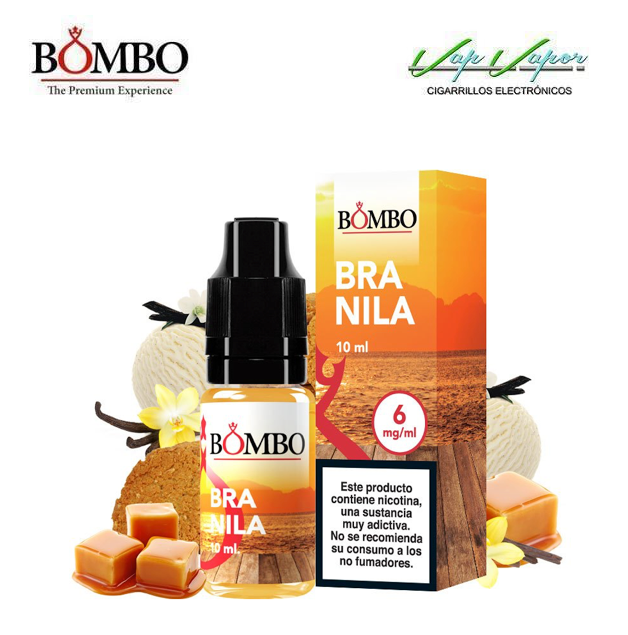 Bombo Branila 10ml (3mg/6mg) Vainilla, Galleta, Crema, Caramelo
