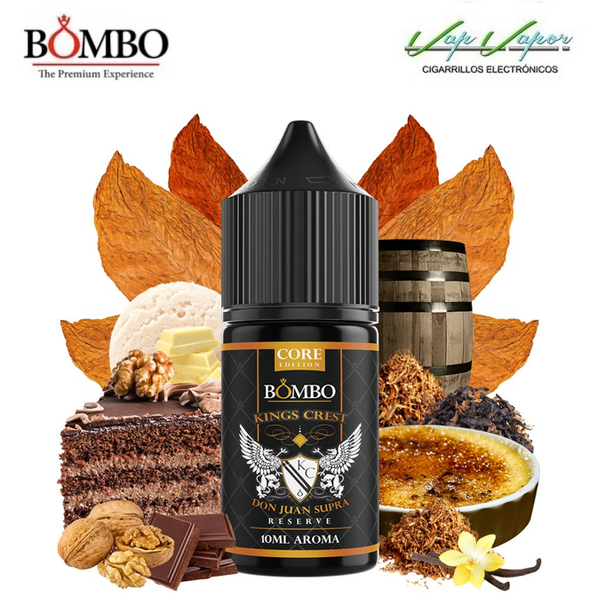 AROMA - Core Edition - Don Juan SUPRA RESERVE (Reserva) 10ml 0mg (en botella de 30ml) - Minilongfill - Kings Crest&Bombo 