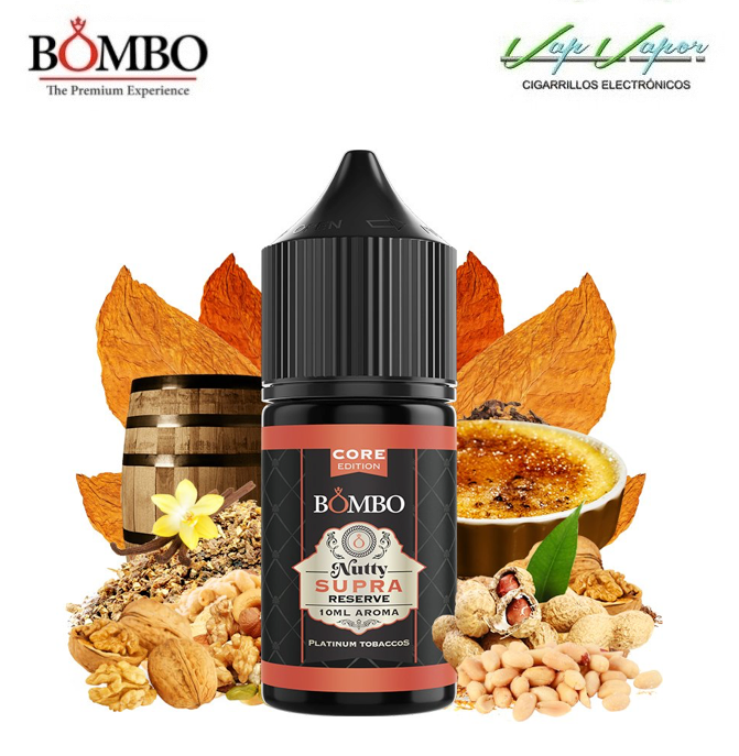 AROMA - Core Edition - NUTTY SUPRA RESERVA 10ml 0mg (en botella de 30ml) - Minilongfill - Bombo 