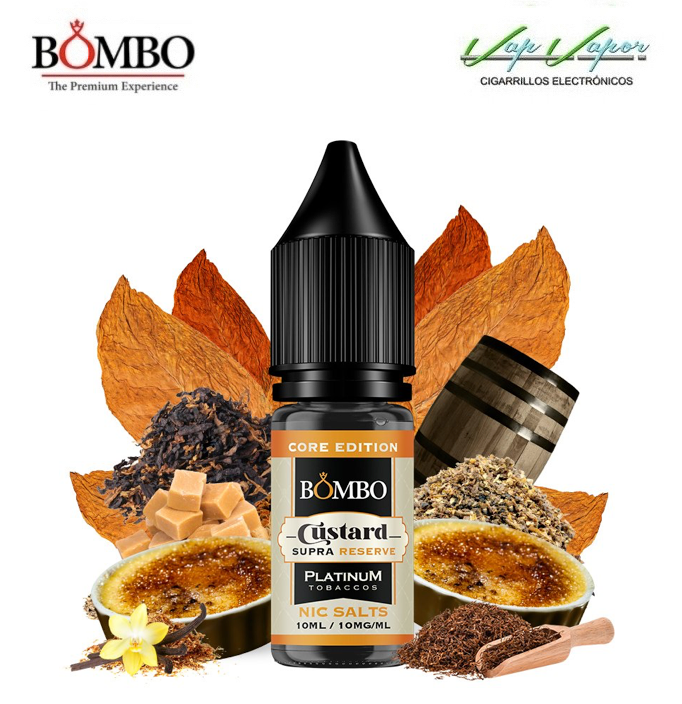 SALES Core Edition CUSTARD SUPRA RESERVA Bombo Platinum Tobaccos 10ml (10mg/15mg/20mg) 