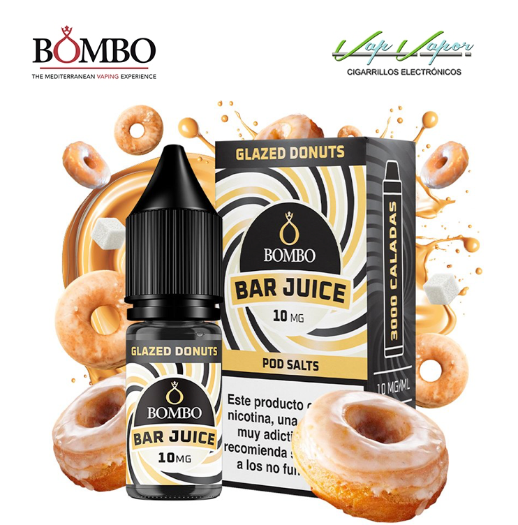 SALES GLAZED DONUTS Bar Juice by Bombo 10ml (0mg/5mg/10mg/15mg/20mg) Donuts Glaseados