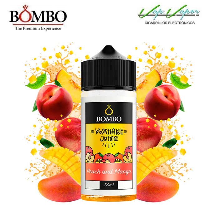 AROMA Wailani PEACH AND MANGO 30ml (en botella de 120ml) Longfill Bombo (Melocoton, Mango)