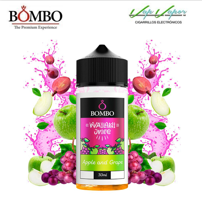 AROMA Wailani APPLE AND GRAPE 30ml (en botella de 120ml) Longfill Bombo (Manzana y Uva)