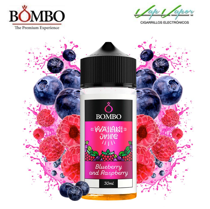 AROMA Wailani BLUEBERRY AND RASPBERRY 30ml (en botella de 120ml) Longfill Bombo (Arándanos, Frambuesa)