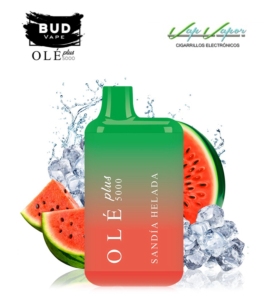 Disposable ICE WATERMELON (0mg) 5.000PUFFS 13ml 650mah (rechargeable) Bud Vape Olé Plus 