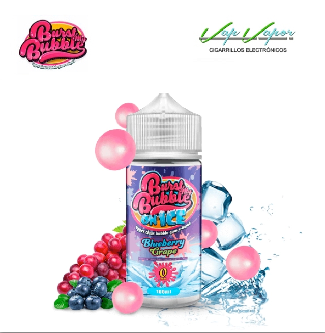 Blueberry Grape 100ml(0mg) Burst my Bubble ON ICE (chicle, arándanos, uva, frescor)