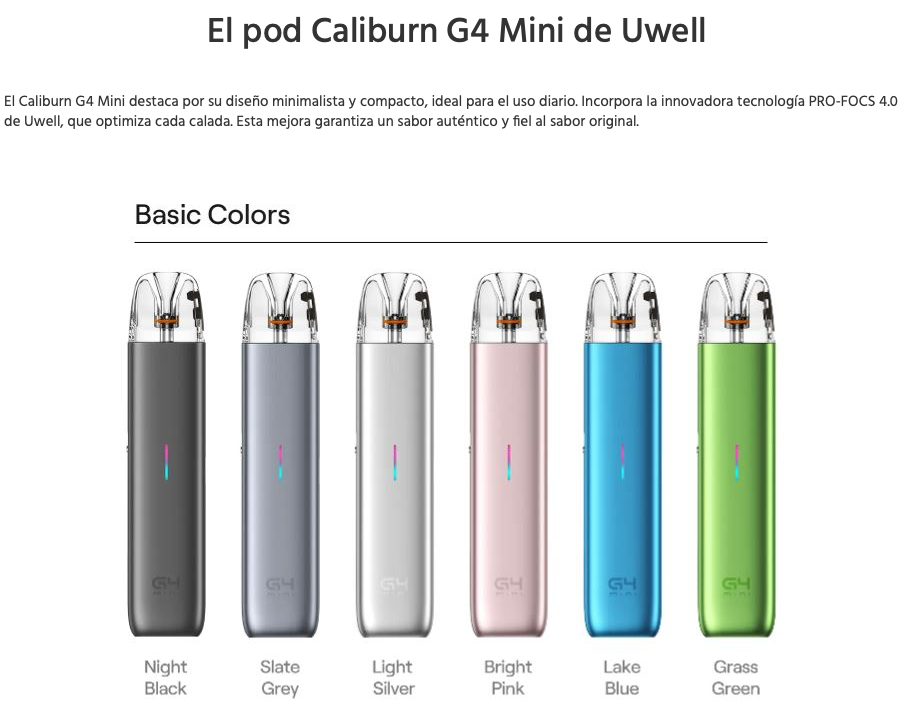 Caliburn G4 Mini 1100mah Uwell - Ítem2