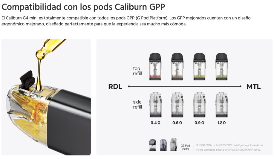 Caliburn G4 Mini 1100mah Uwell - Ítem4
