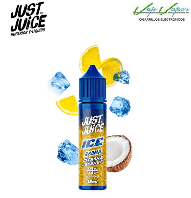 AROMA Citron Coconut on ICE 12ml Longfill (en botella de 60ml) Just Juice (Cítricos, coco, hielo)