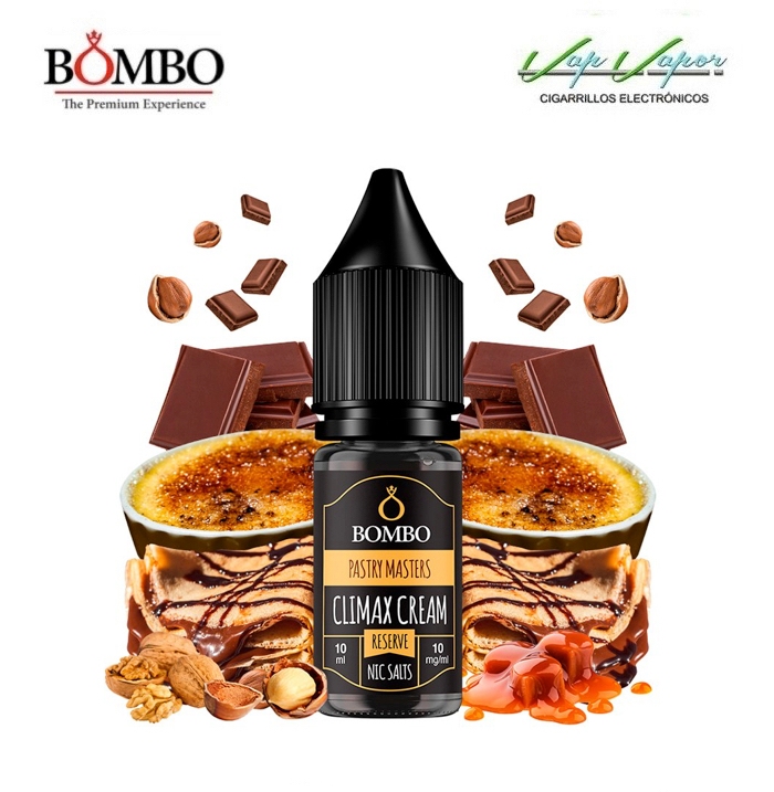 SALTS Climax Cream Pastry Masters by Bombo 10ml (10mg/20mg) Crepe, Catalan Cream, Chocolate, Nuts, Caramel