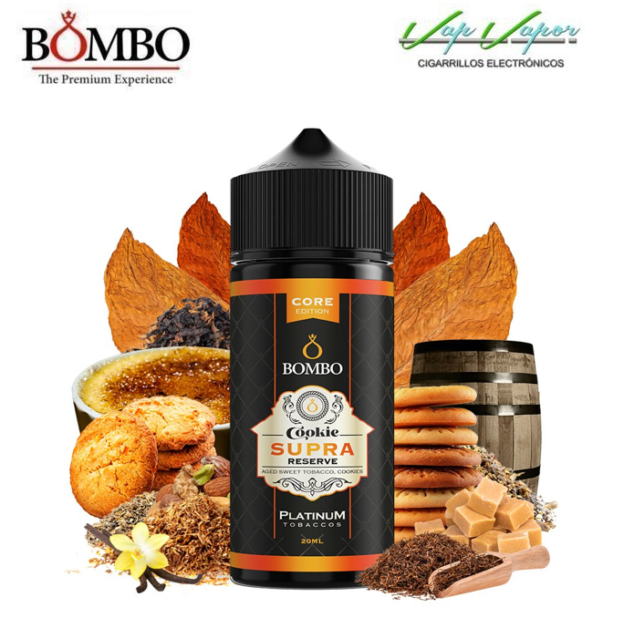 AROMA - Core Edition - COOKIE SUPRA RESERVA 20ml (en botella de 120ml) Longfill Platinum Tobaccos by Bombo