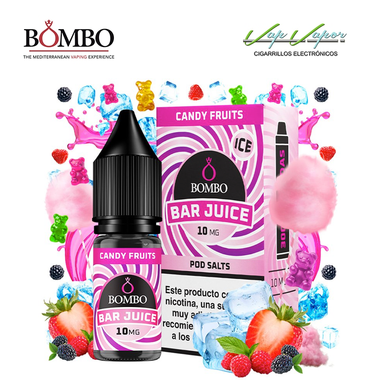 SALES CANDY FRUITS ICE Bar Juice by Bombo 10ml (0mg/5mg/10mg/15mg/20mg)