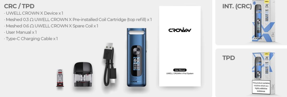Crown X 1500mah 60W Uwell - Ítem9