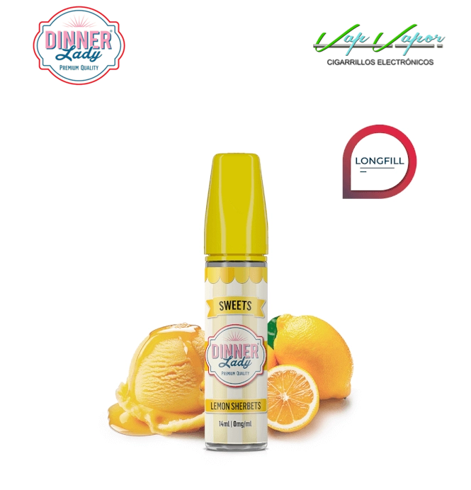 AROMA Lemon Sherbets 14ml (en botella de 60ml) Longfill Dinner Lady