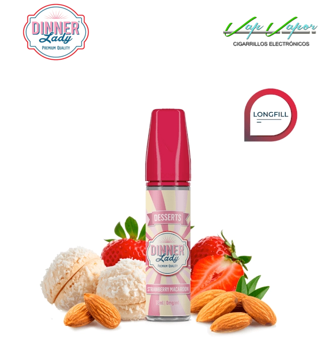 CONCENTRATE Strawberry Macaroon 14ml (en botella de 60ml) Longfill Dinner Lady