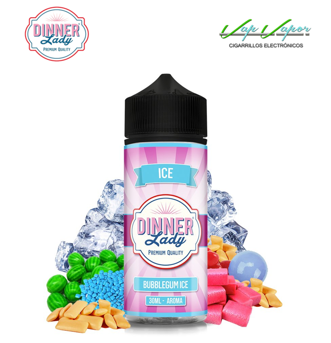 AROMA Bubblegum ICE 30ml (en botella de 120ml) Longfill Dinner Lady 