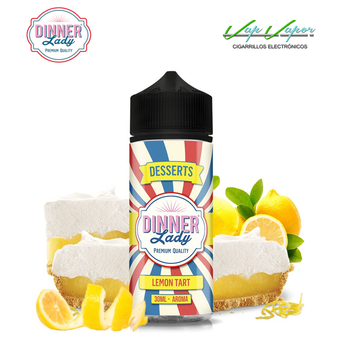 AROMA Lemon Tart 30ml (en botella de 120ml) Longfill Dinner Lady 