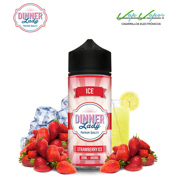 AROMA Strawberry ICE 30ml (en botella de 120ml) Longfill Dinner Lady 