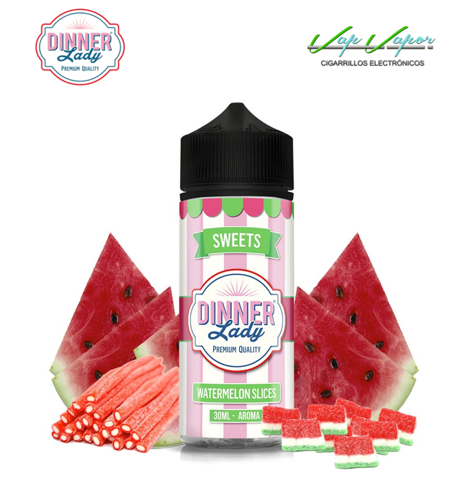 AROMA Watermelon Slices 30ml (en botella de 120ml) Longfill Dinner Lady 