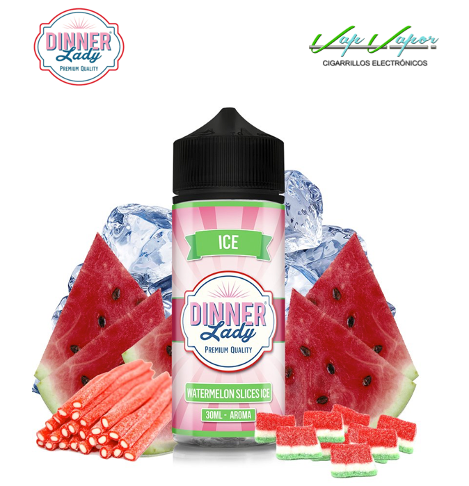 AROMA Watermelon Slices ICE 30ml (en botella de 120ml) Longfill Dinner Lady 