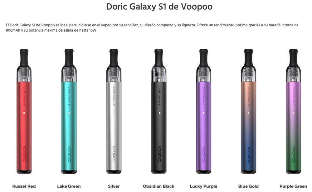 OFERTA!!! Pod Doric Galaxy S1 Voopoo 800mah 16W - Ítem2