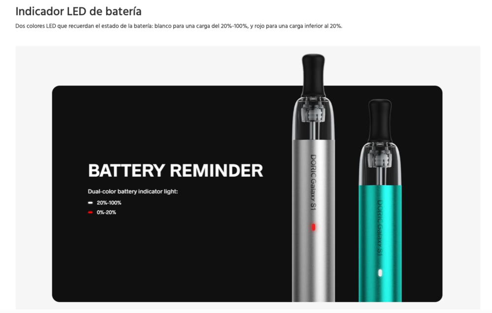 OFERTA!!! Pod Doric Galaxy S1 Voopoo 800mah 16W - Ítem7