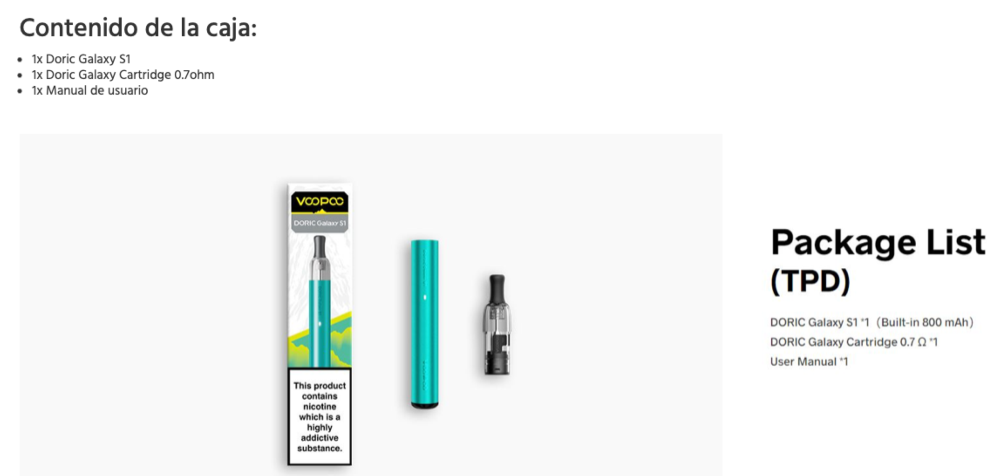 OFERTA!!! Pod Doric Galaxy S1 Voopoo 800mah 16W - Ítem10