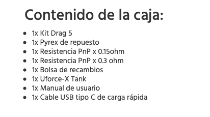 Drag 5 177W+ Uforce X Tank 2ml (pnp-x) Kit Completo Voopoo - Ítem8