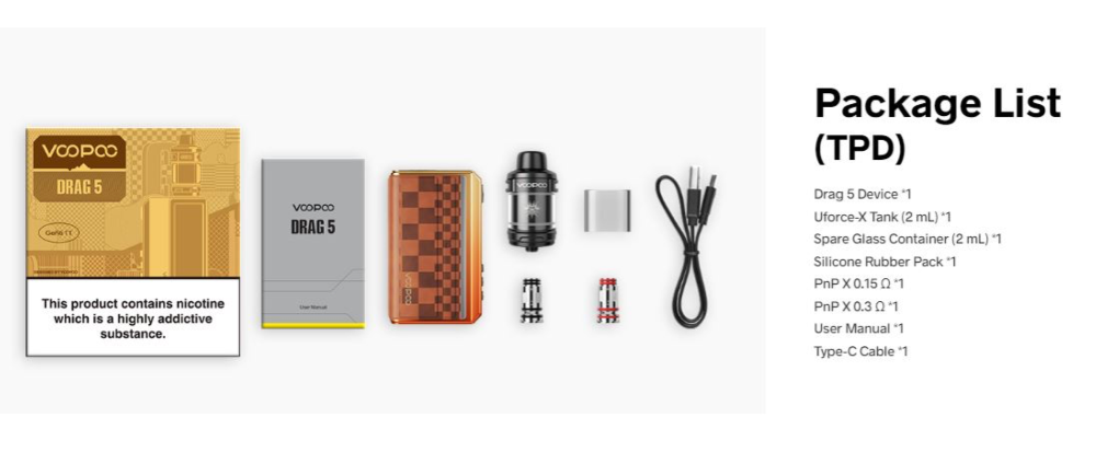 Drag 5 177W+ Uforce X Tank 2ml Full Kit Voopoo - Item9