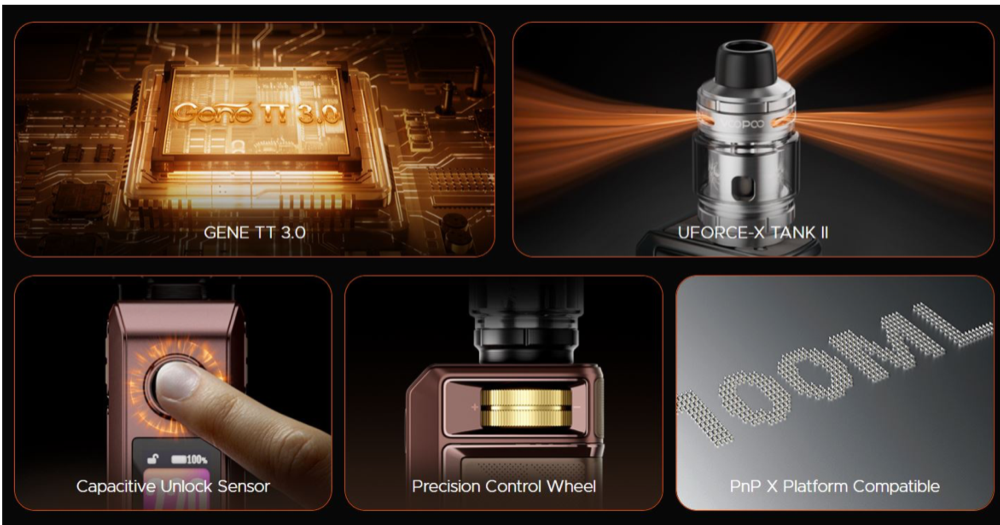 Drag 6 + Uforce X Tank II 2ml 4400mah (pnp-x) 220W Kit Completo Voopoo - Ítem5