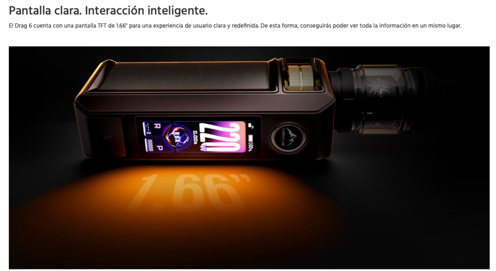 Drag 6 + Uforce X Tank II 2ml 4400mah (pnp-x) 220W Kit Completo Voopoo - Ítem9