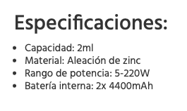 Drag 6 + Uforce X Tank II 2ml 4400mah (pnp-x) 220W Kit Completo Voopoo - Ítem12