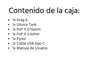 Drag 6 + Uforce X Tank II 2ml 4400mah (pnp-x) 220W Kit Completo Voopoo - Ítem14
