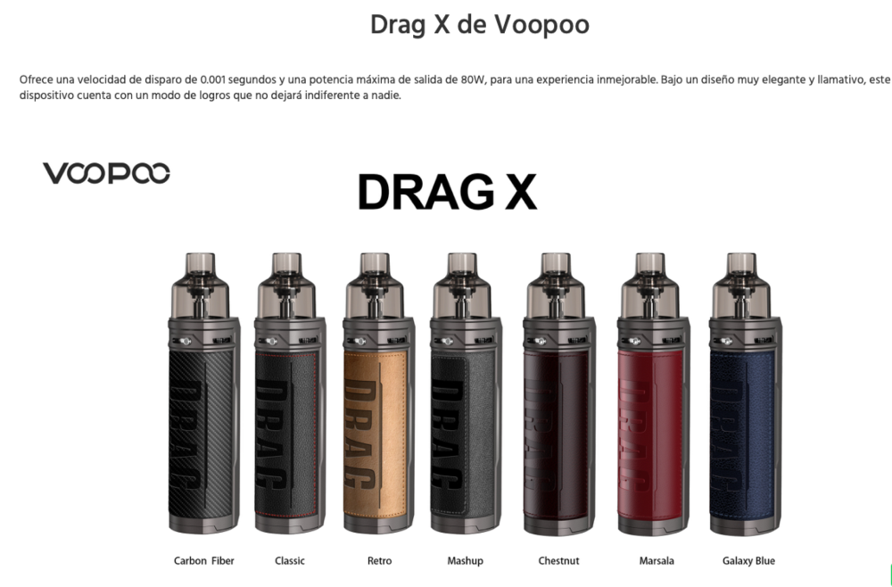 Drag X Voopoo Pod Kit 80W (PNP) - Ítem6