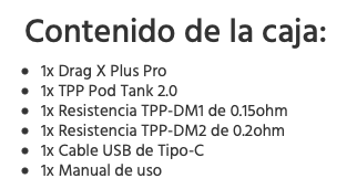 Drag X PLUS PRO (Professional Edition) 100W Voopoo + TPP Pod Tank 2ml (TPP) - Ítem13